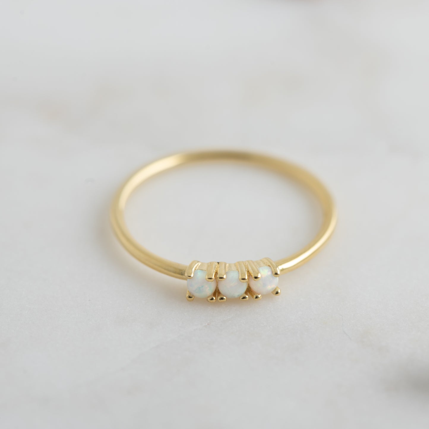 3 Stone Opal Ring
