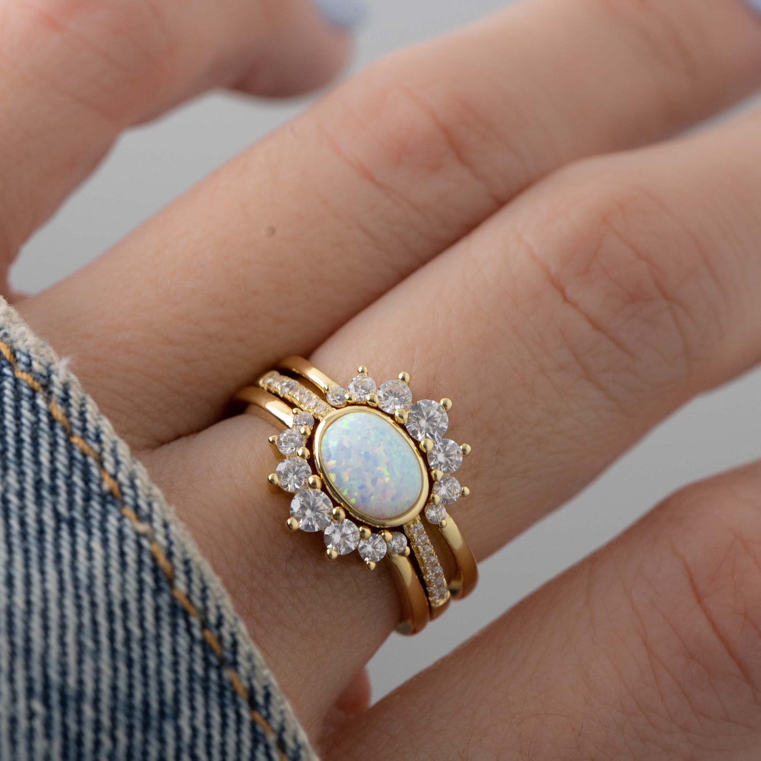 3 Set Opal Ring