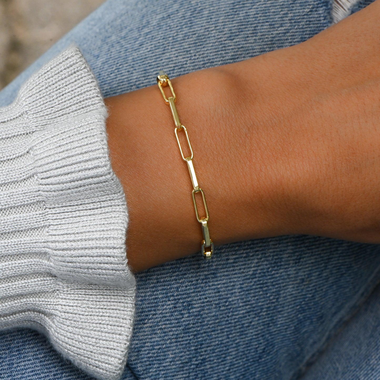Rectangular Paperclip Bracelet