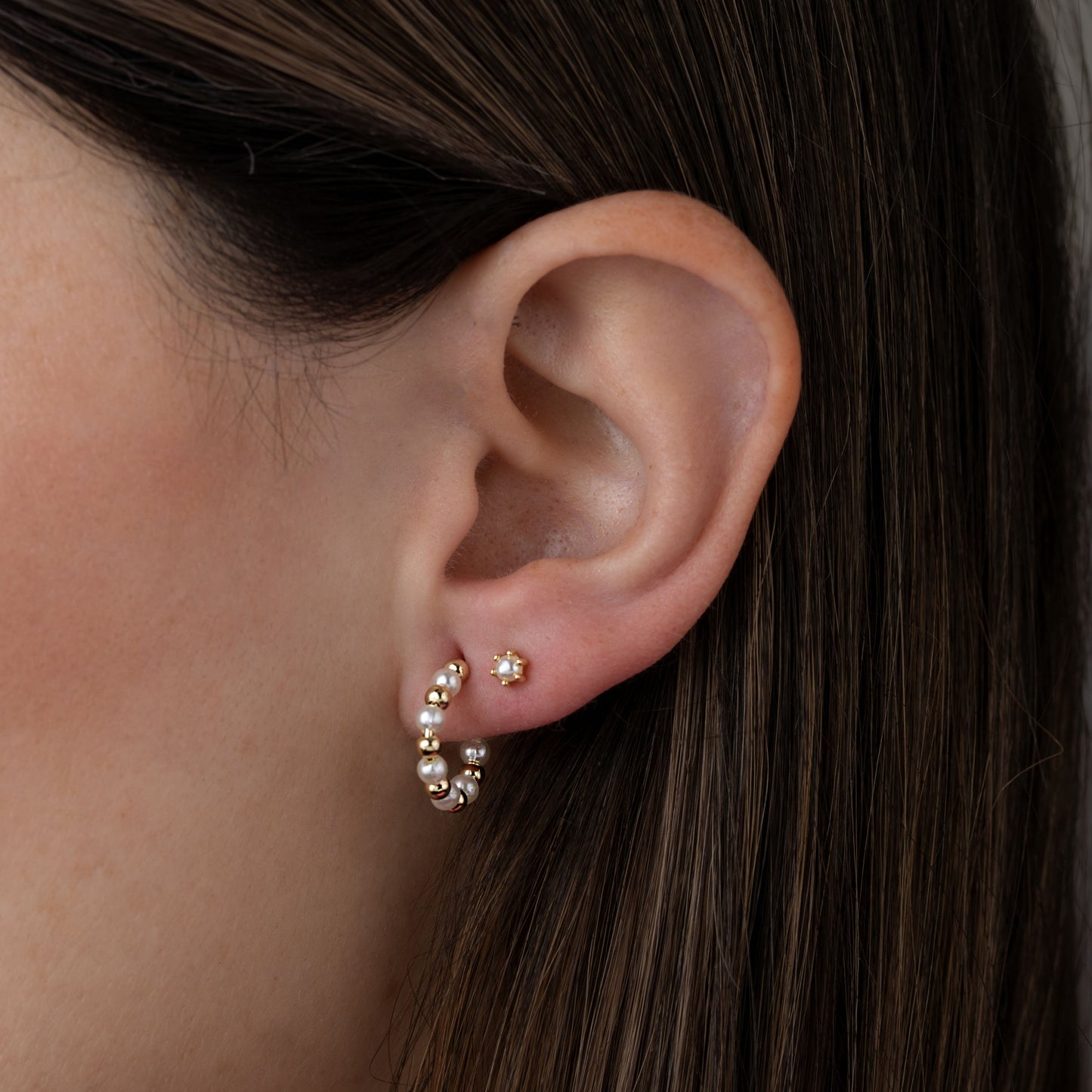 Pearl Hoop Earrings