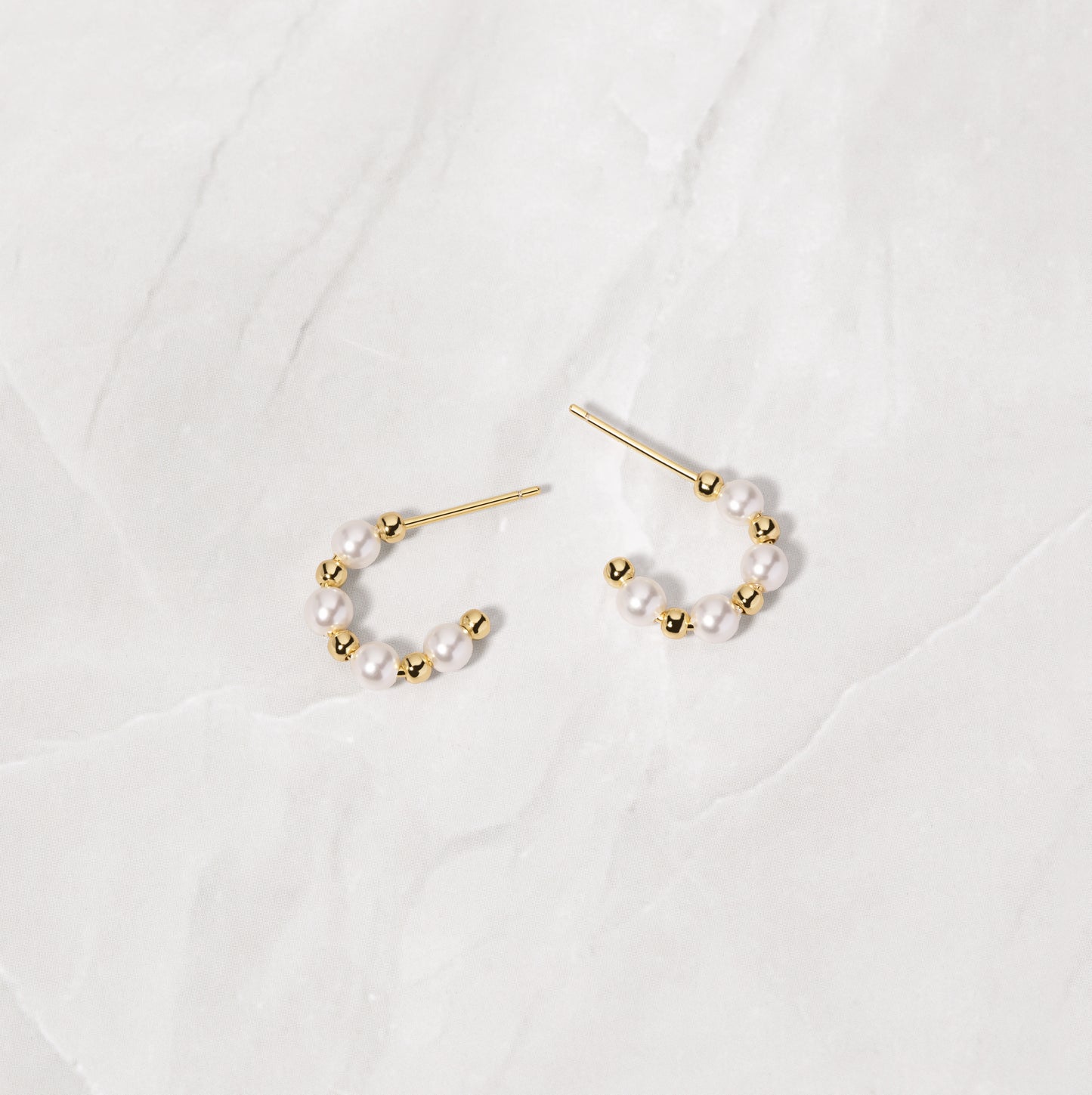 Pearl Hoop Earrings