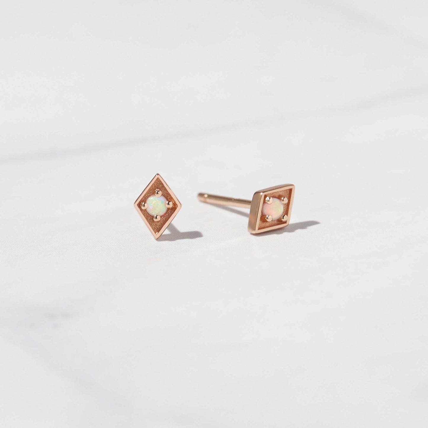 Kite Shaped Opal Studs