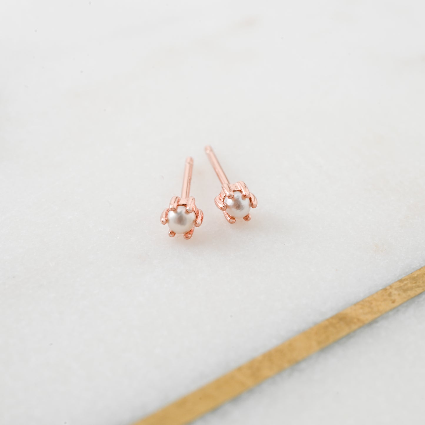 Dainty Pearl Stud Earrings