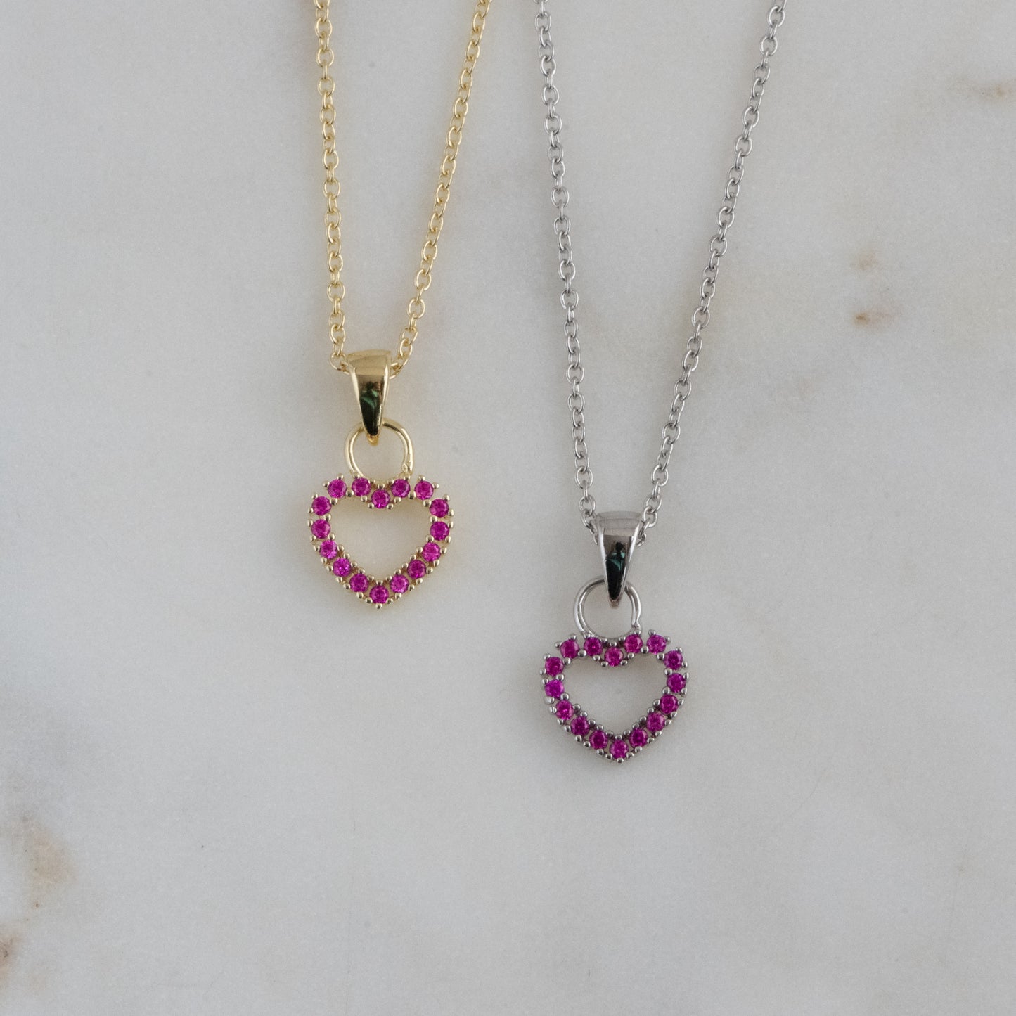 Ruby Heart Necklace