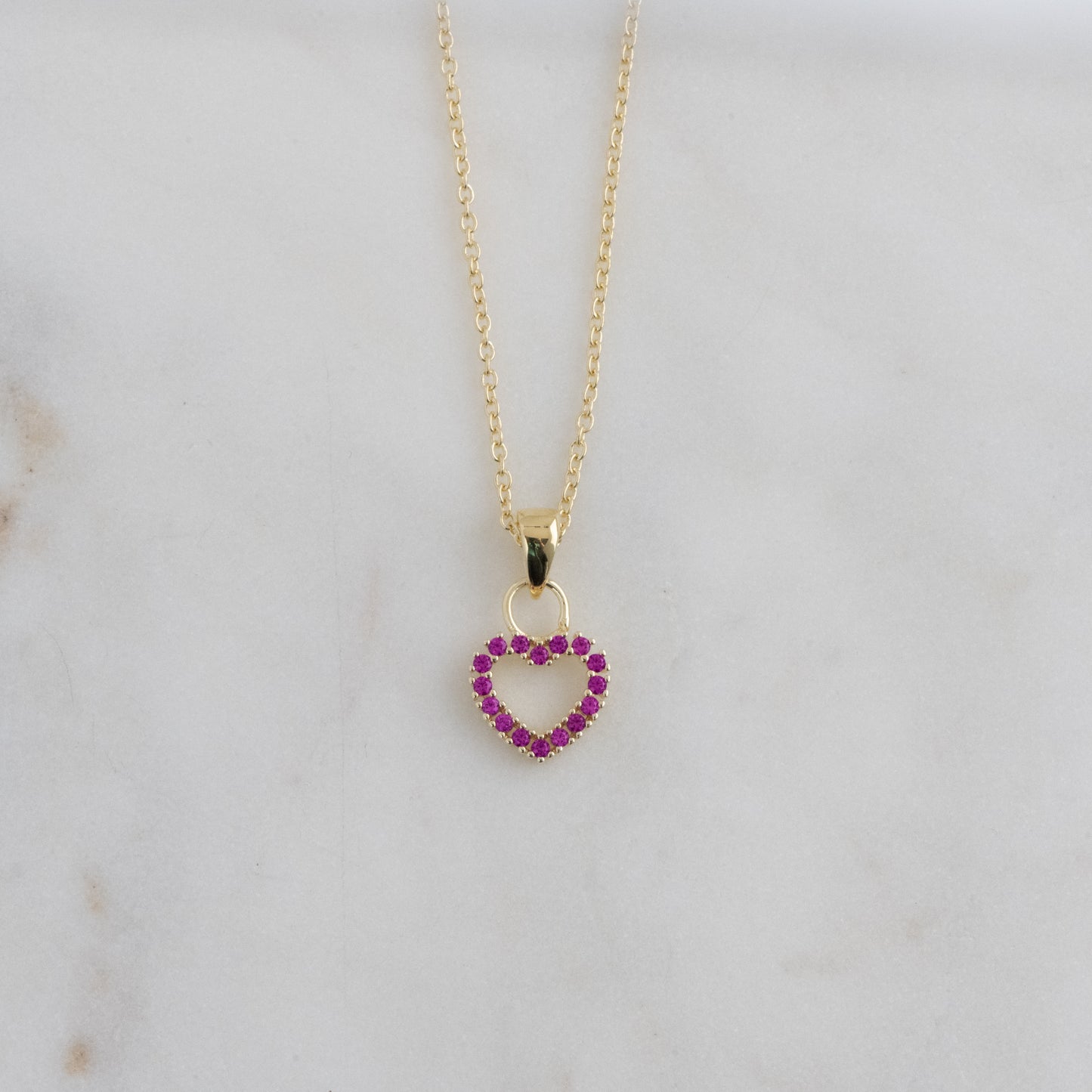 Ruby Heart Necklace