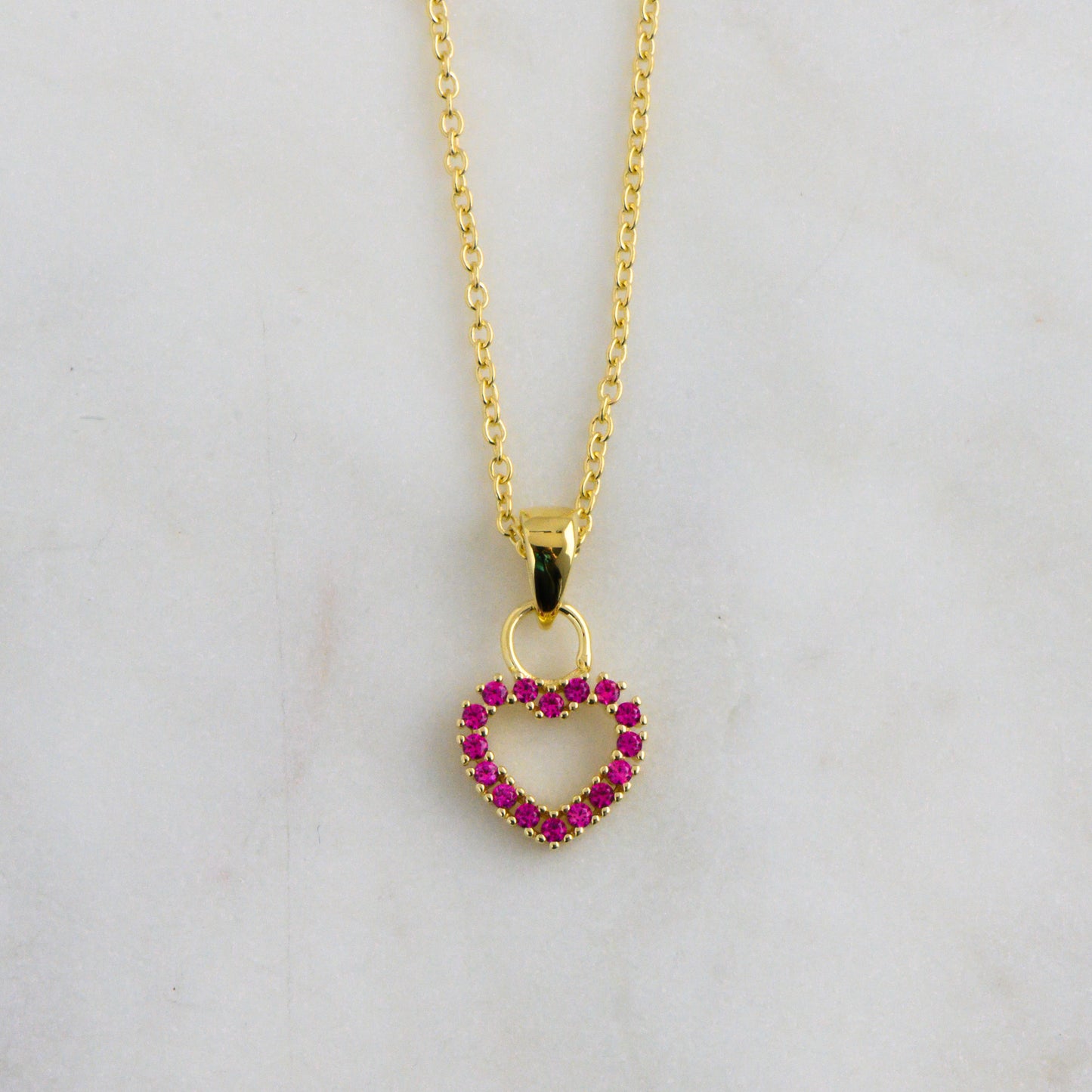 Ruby Heart Necklace