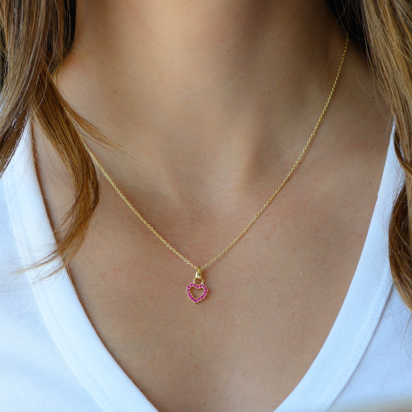 Ruby Heart Necklace