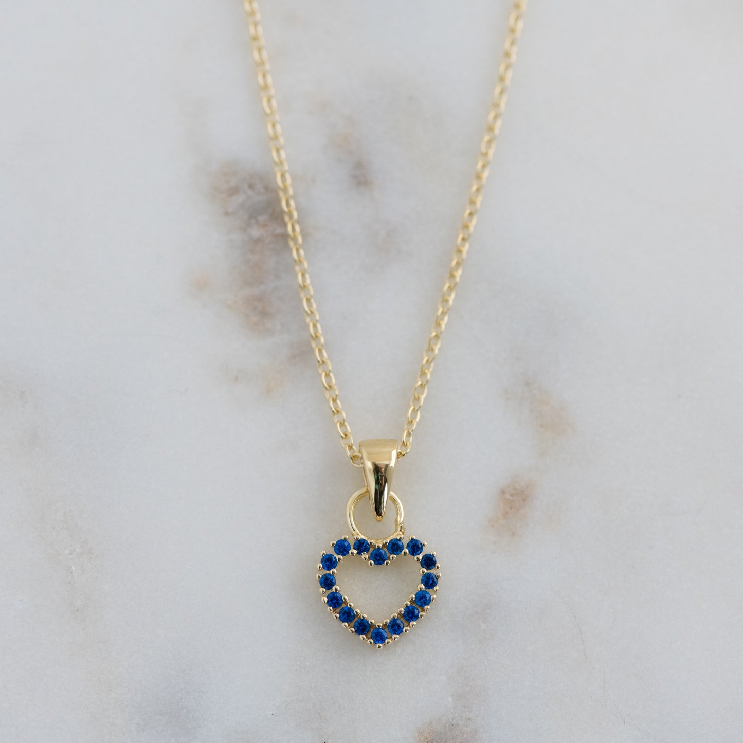 Sapphire Heart Necklace
