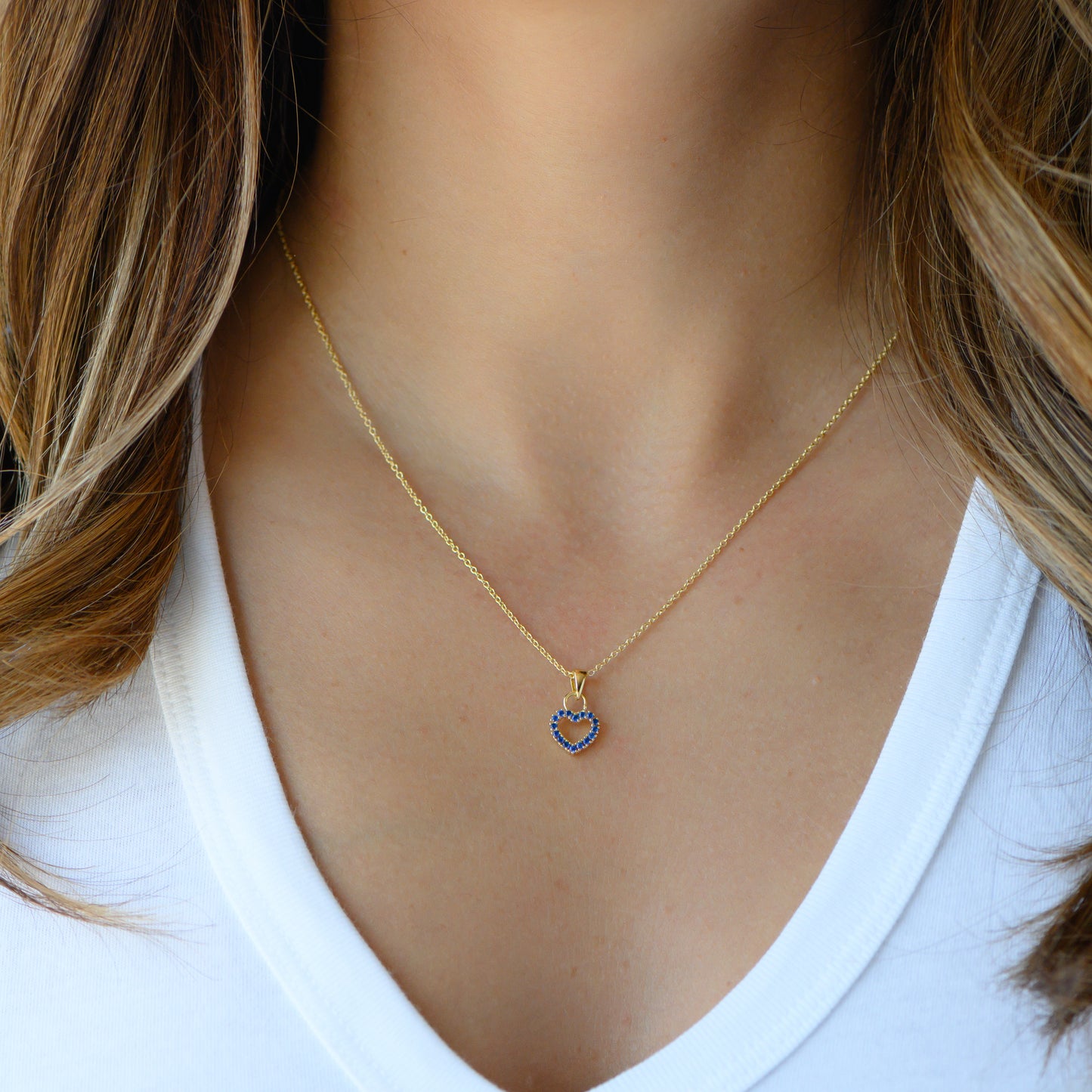 Sapphire Heart Necklace