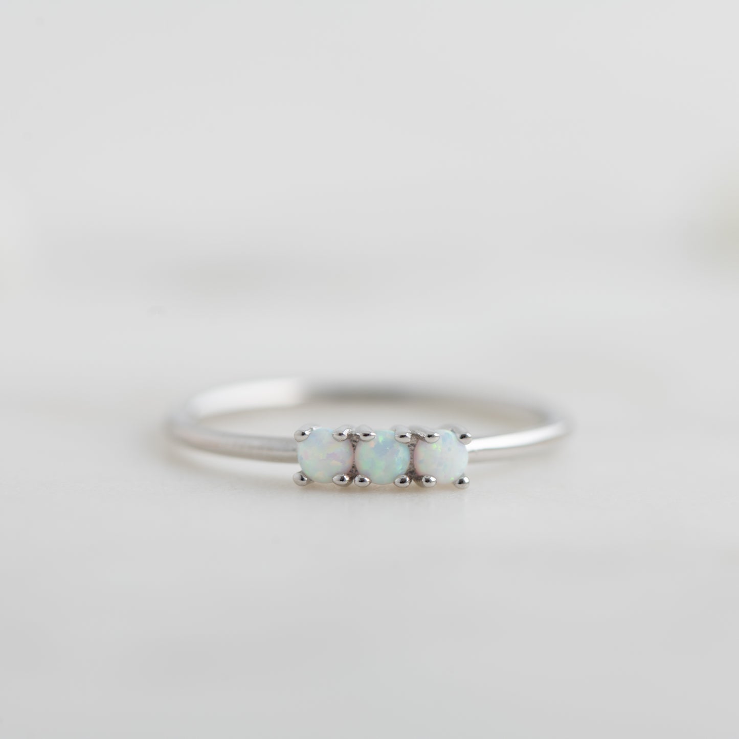 3 Stone Opal Ring