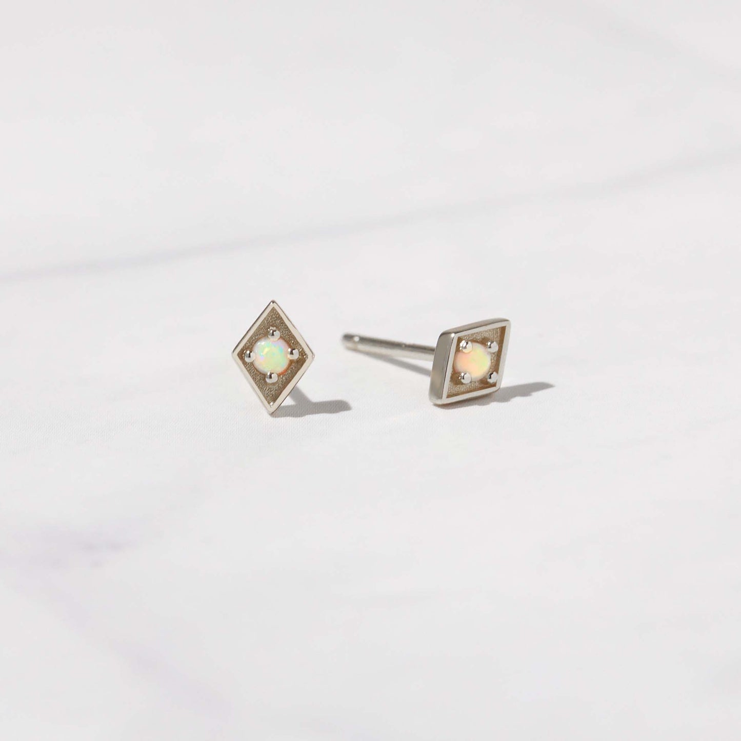Kite Shaped Opal Studs