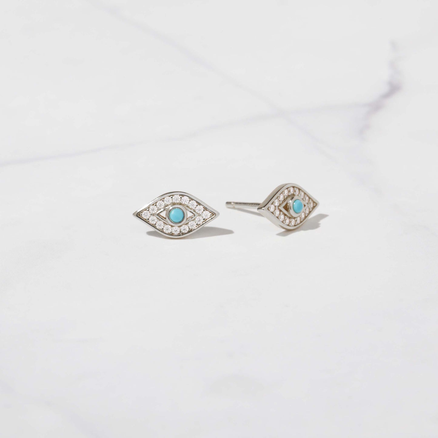 Turquoise Evil Eye Studs