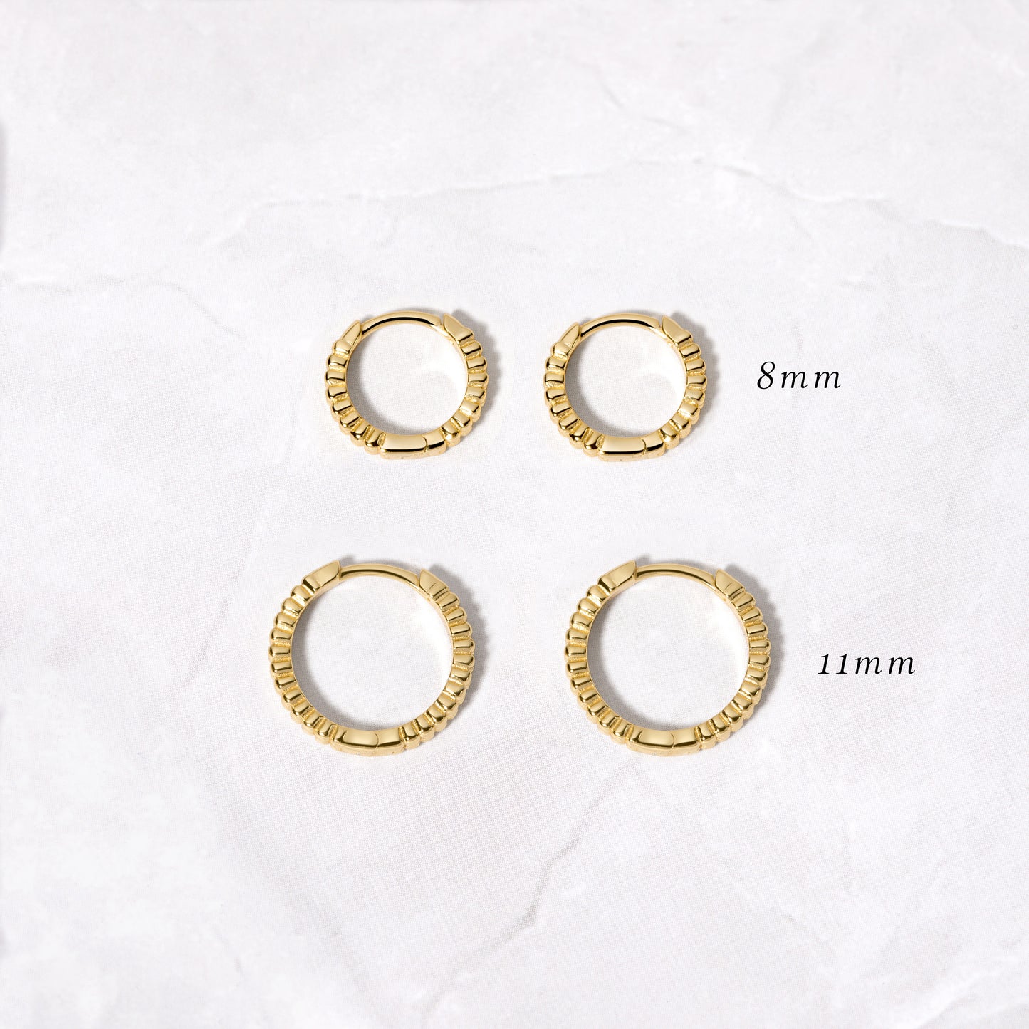 Double Beaded Hoop Earrings