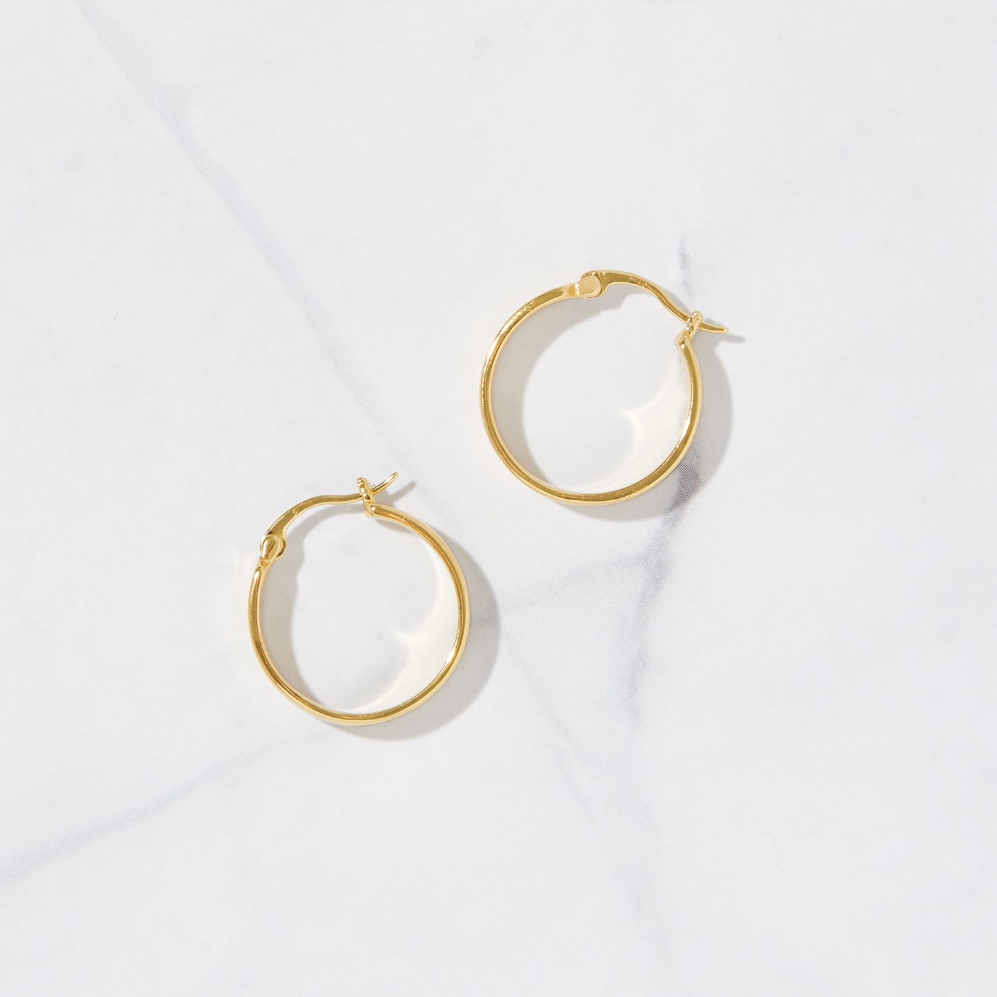 22mm Flat Hoop Earrings