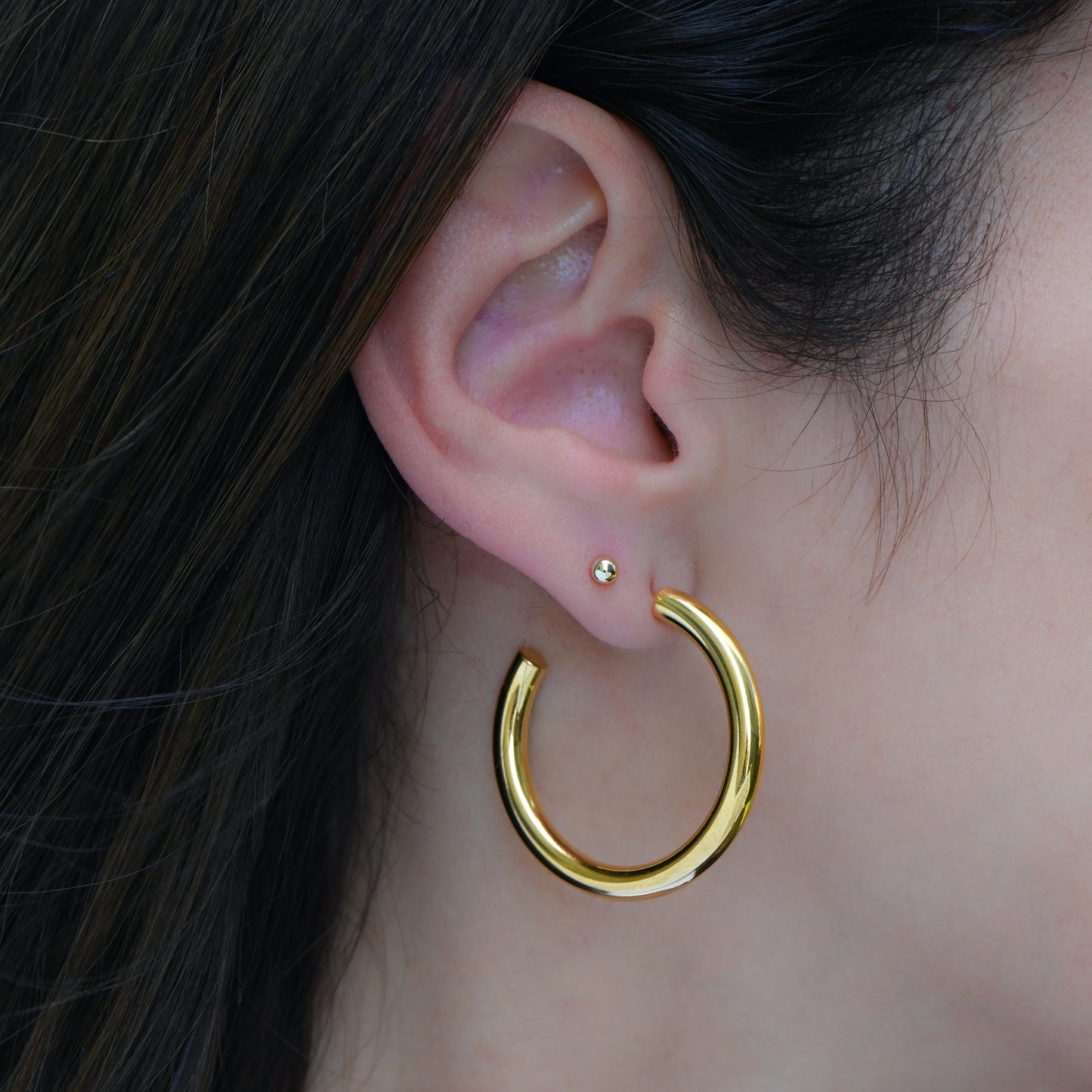 35mm Gold Hoop Earrings