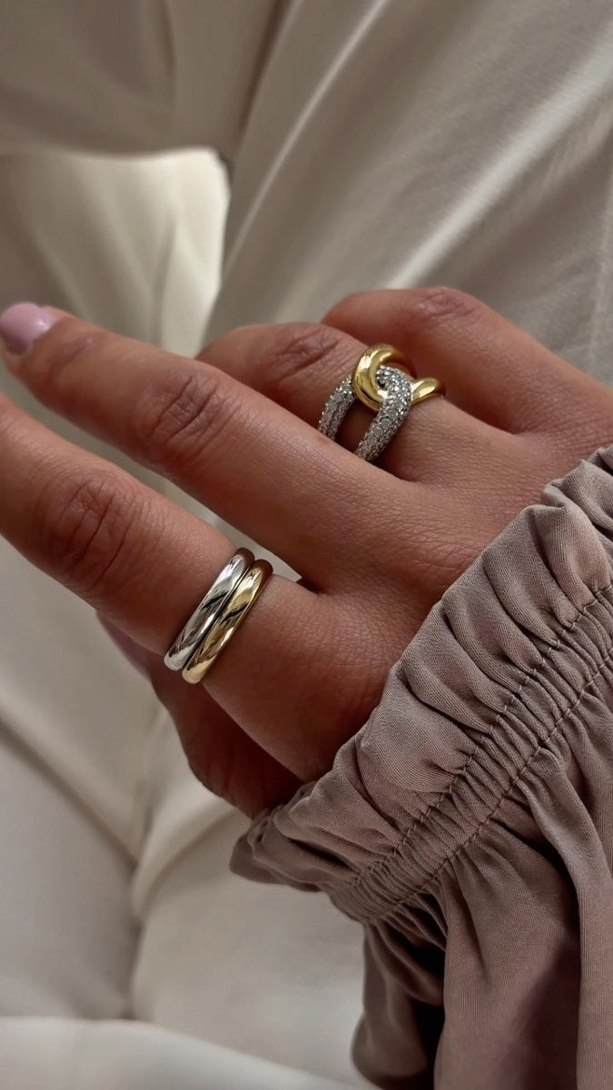 Mixed gold and silver Sami Jewels stack