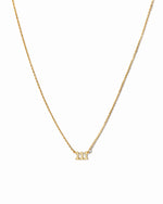 Gold angel number necklace by Sami Jewels featuring a sleek design on a white background.