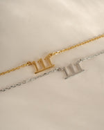 Sterling silver and gold angel number 111 necklace by Sami Jewels, featuring a delicate pendant with a modern design.