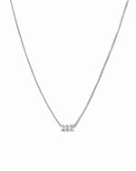 Sterling silver angel number 222 necklace by Sami Jewels, featuring a delicate pendant on a fine chain.