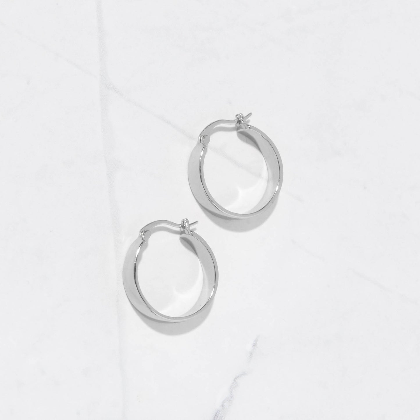 22mm Flat Hoop Earrings