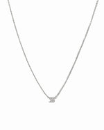 Sterling silver angel number 333 necklace from Sami Jewels on a white background, featuring a delicate pendant with angel number design.