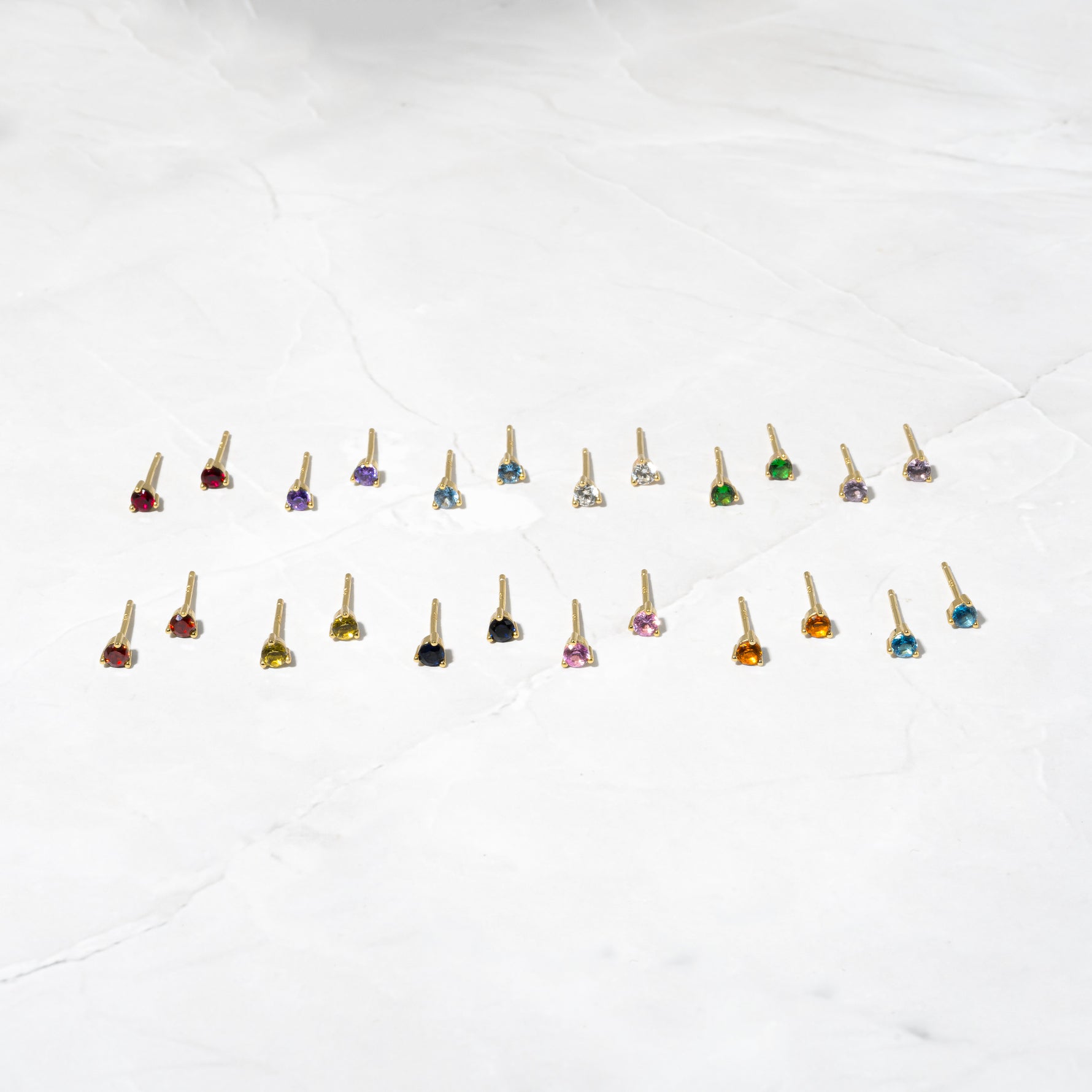Dainty birthstone earrings gift for her