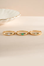 Sami Jewels opal dome ring featuring a smooth, rounded opal gemstone set in a sleek silver band.