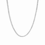 silver 2mm tennis necklace 