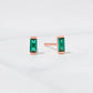 Emerald Baguette Stud Earrings