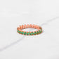 Slanted Emerald Baguette Eternity Band