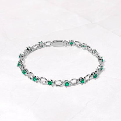 Emerald Chain Tennis Bracelet