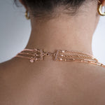 rose gold 3 necklace layering clasp
