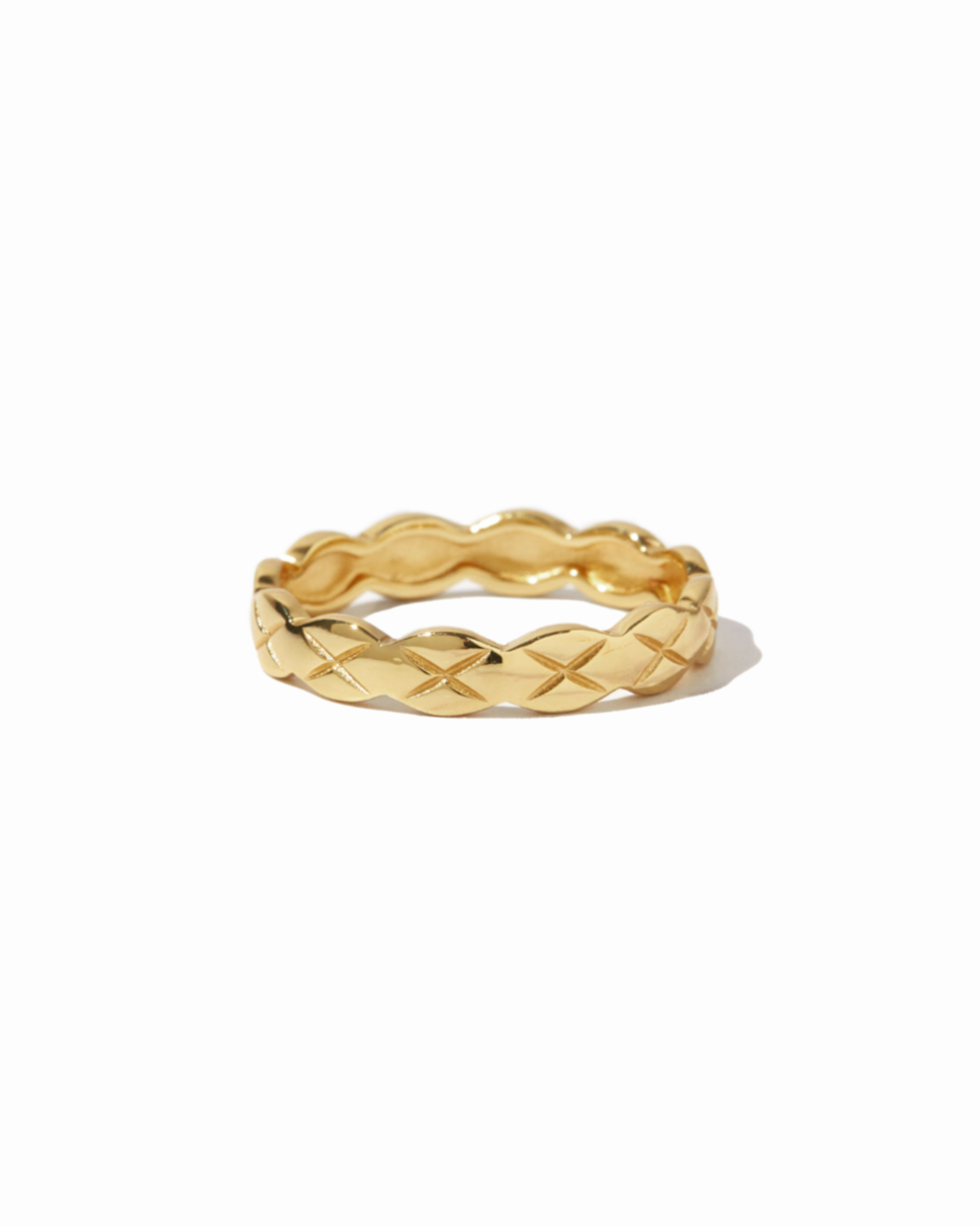 gold stacking x ring