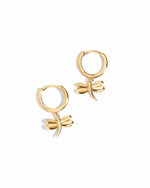Gold dragonfly earrings