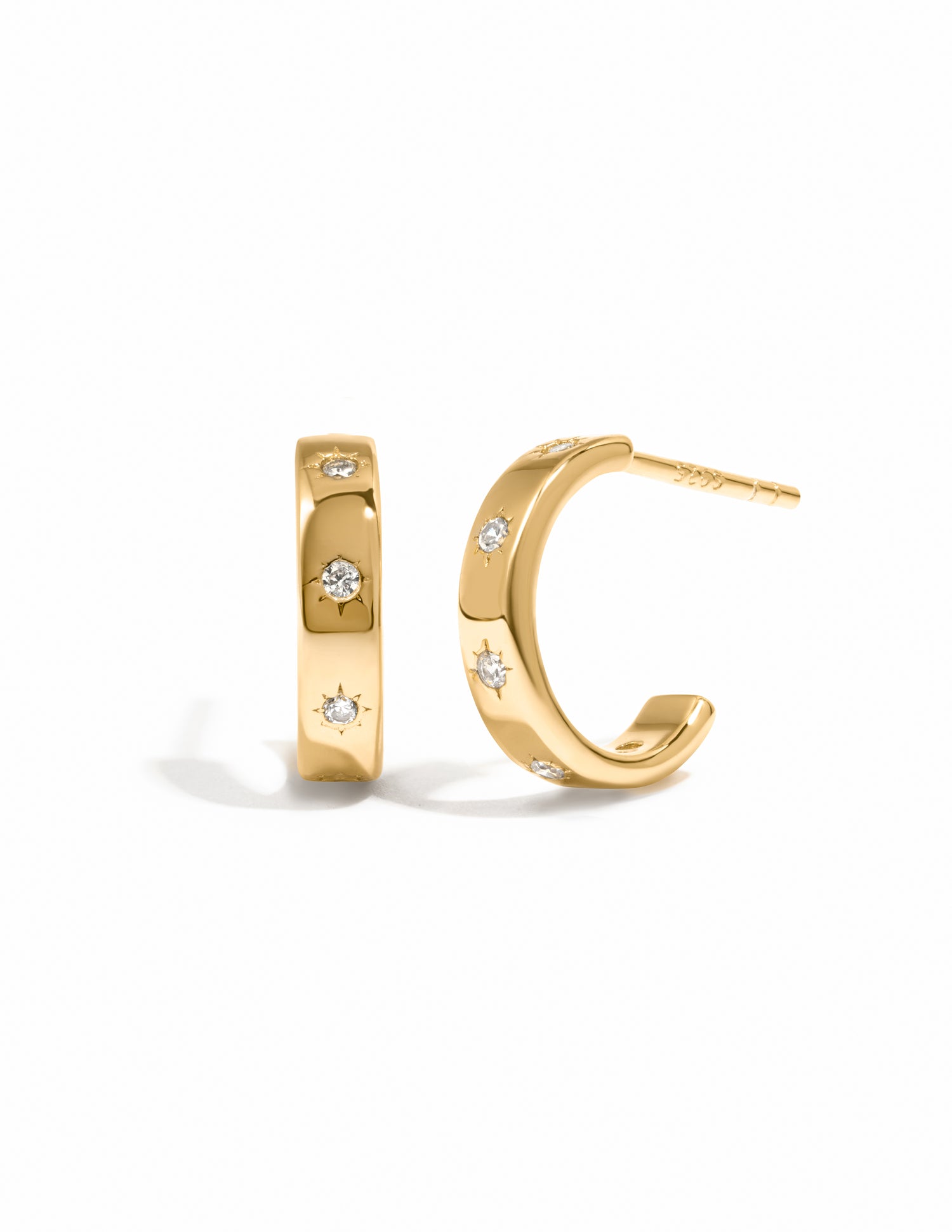 Star Studded Hoop Earrings