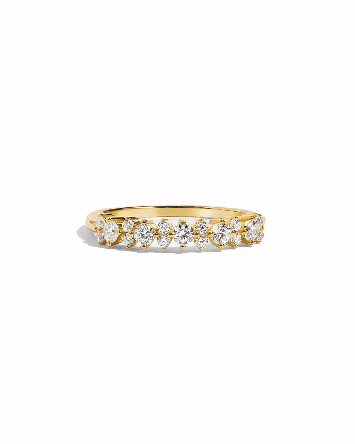 gold cz stacking ring