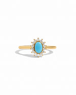 diamond and gold turquoise ring