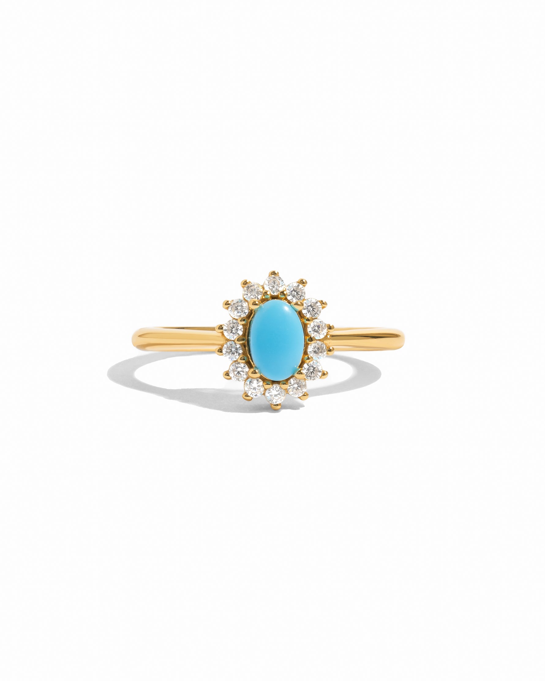 diamond and gold turquoise ring