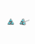 Sterling silver turquoise stud earrings.