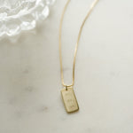 Dog tag gold custom necklace