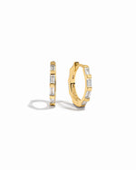 small gold hoops with cubic zirconia diamonds 