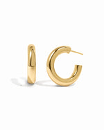24mm statement hoop earrings on a white background 
