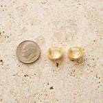 Tiny gold hoops