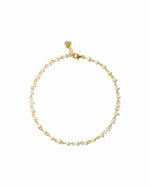 Dainty gold pearl beaded ankle bracelets