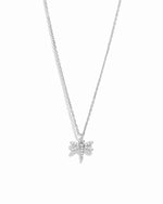 Sterling silver dragonfly studded necklace