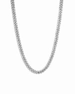 Sterling silver statement pavé link necklace.