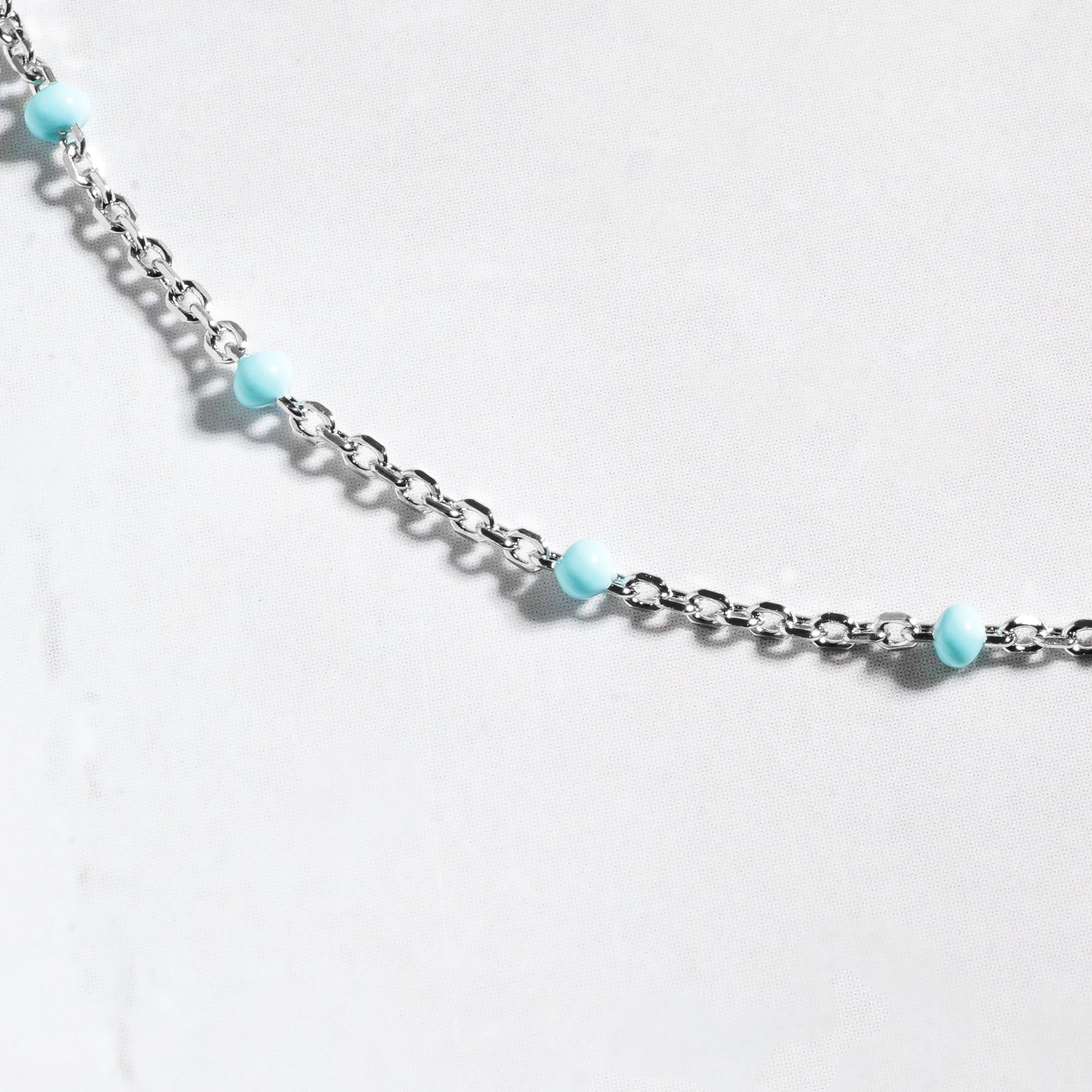 Silver turquoise anklet