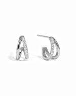 Sterling silver huggie hoop earrings