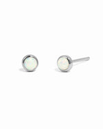 Sterling silver opal stud earrings 