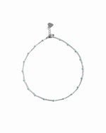 Sterling silver minimalist turquoise beaded ankle bracelet